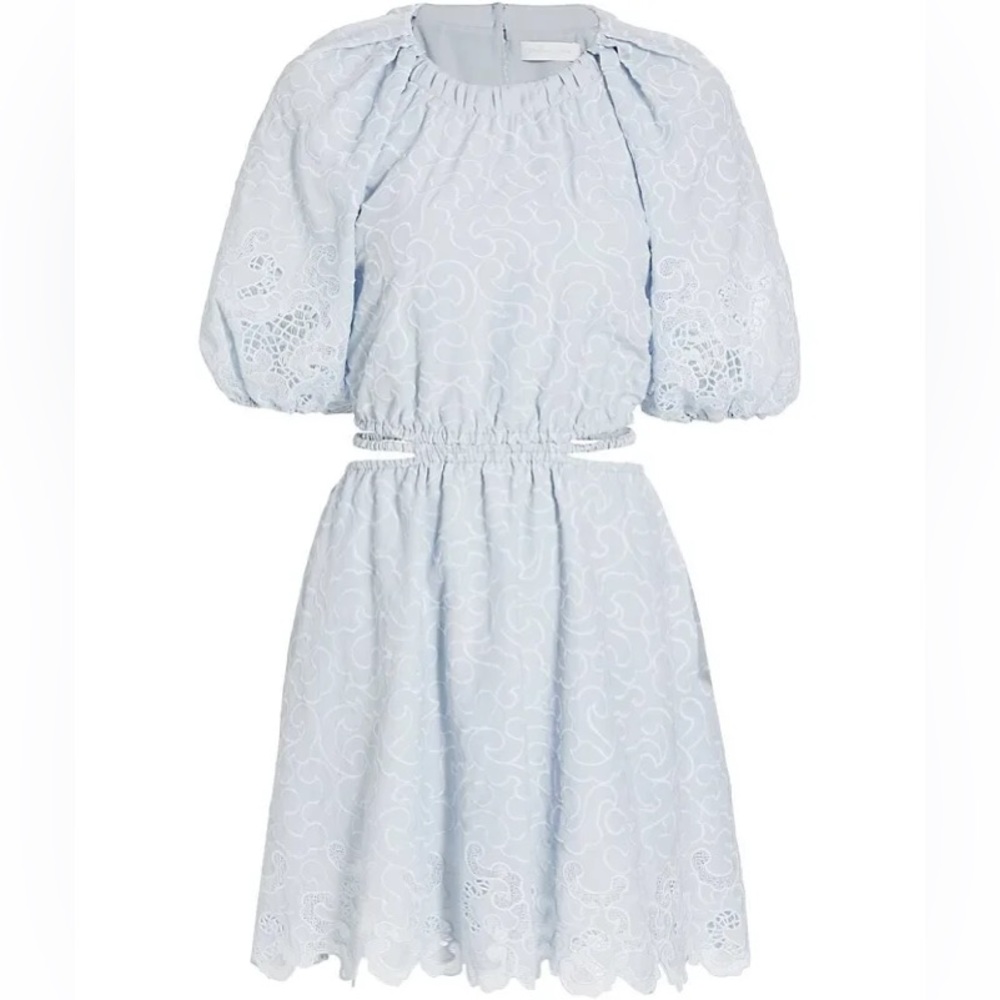 Jonathan Simkhai Anaise mini dress size 6 color breeze NWT